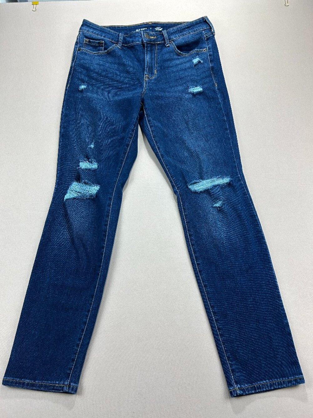 Old Navy Jeans Women's Size 8 Blue Denim Mid Rise Power Slim Straight Stretch